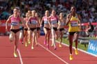Abeba Aregawi (Swe) wins the 1500 metres at the IAAF Diamond League, Birmingham.
